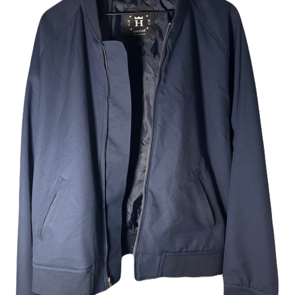Haggar Blue Bomber Jacket Versatile Style